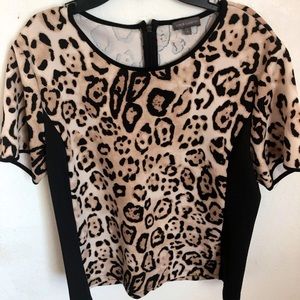 VINCE CAMUTO Leopard Print Blouse